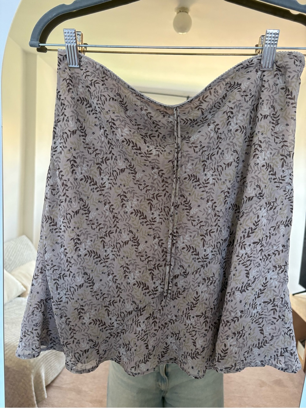 Tan Floral Skirt